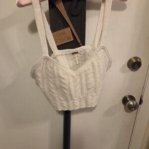 FP Movement by Free People White Knit Crop Top